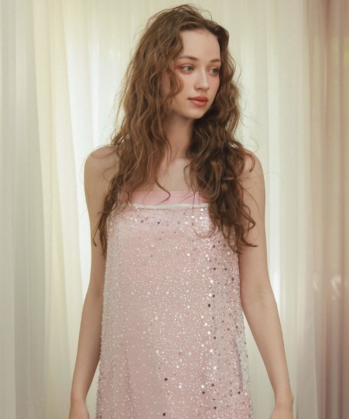 DONOBAN（ドノバン）の「【ANDRESD】kirakira spangle dress［キラキラスパングルドレス］（ドレス・レディース・ゴールド/シルバー/オフホワイト/ブラック・M/L）」の6枚目の写真