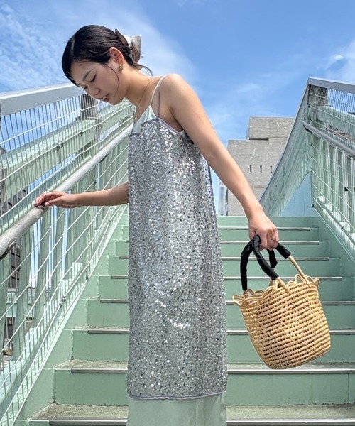 セール】【ANDRESD】kirakira spangle dress［キラキラスパングル