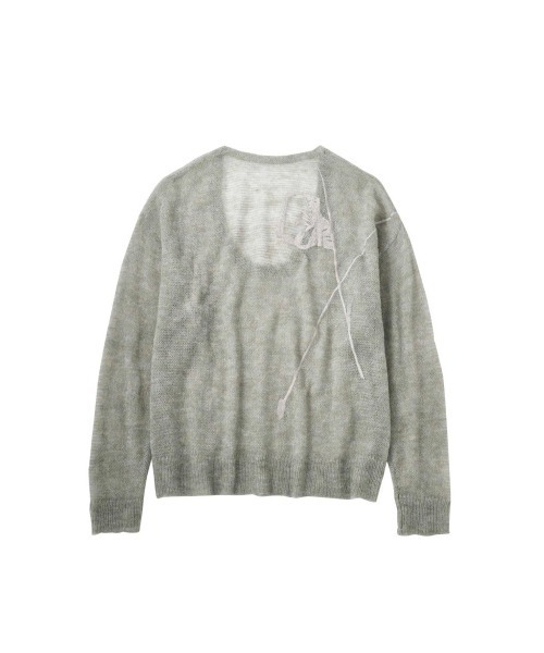 Knuth Marf（クヌースマーフ）の「embroidery sheer Uneck pullover(unisex)（スウェット・レディース・グレー・FREE）」の11枚目の写真