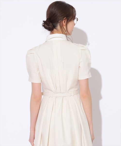 SWINGLE（スウィングル）の「サマーツイードバイカラー衿ハーフスリーブワンピース（ワンピース・レディース・ライトベージュ/ネイビー/ミント・FREE）」の14枚目の写真