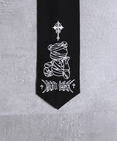 Amilige(アミリージュ)の「Bandage Bear刺繍ネクタイ(ネクタイ・メンズ・ブラック・FREE)」の12枚目の写真