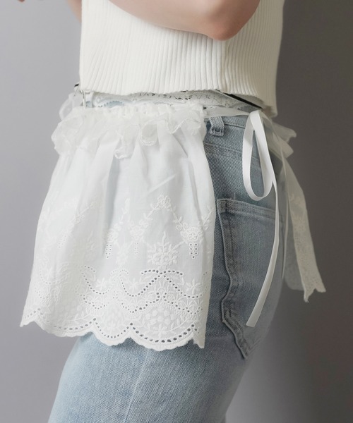 ボトムにレイヤードして一気に今っぽ！コットン巻きスカート