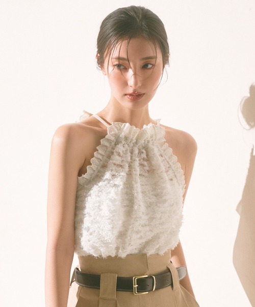 SNIDEL（スナイデル）の「ホルターカットプルオーバー（Tシャツ/カットソー・レディース・アイボリー/ダークグレー/マスタード・F）」の2枚目の写真