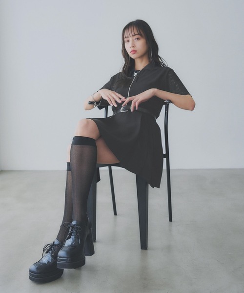 HARE(ハレ)の「レースアップチャンキーサボサンダル(HARE)(サンダル・レディース・ブラック・MEDIUM/LARGE)」の4枚目の写真