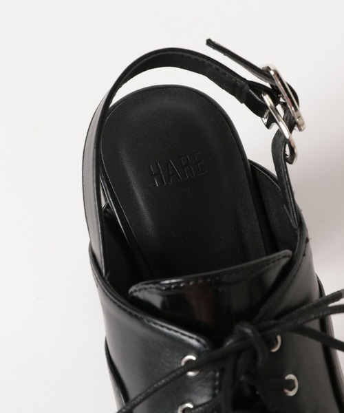 HARE、ハレ、サンダル、厚底、レザーサンダル、スリッポン、スリッパ HARE サンダル メタルパーツサボサンダル(HARE) レディース