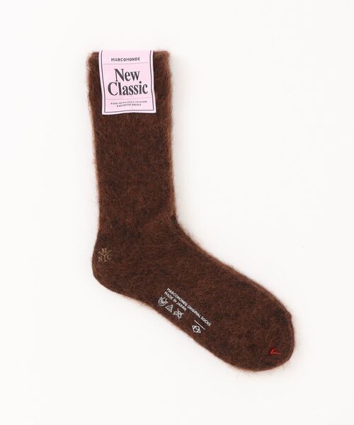 MARCOMONDE（マルコモンド）の「【MARCOMONDE】mohair socks for women 84N3_1MO7-20C（ソックス/靴下・レディース・オレンジ/ネイビー/ホワイト/ダークブラウン/ライトグリーン・FREE）」の3枚目の写真