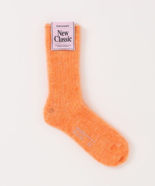 MARCOMONDE（マルコモンド）の「【MARCOMONDE】mohair socks for women 84N3_1MO7-20C（ソックス/靴下・レディース・オレンジ/ネイビー/ホワイト/ダークブラウン/ライトグリーン・FREE）」の5枚目の写真