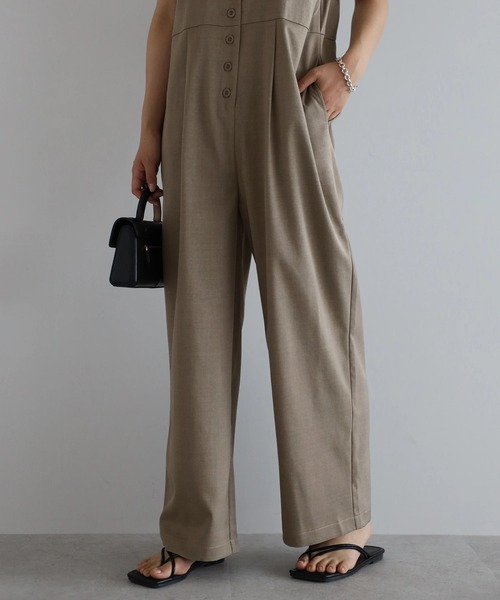 動画あり】polo collar sleeveless jumpsuit / ノースリーブポロ