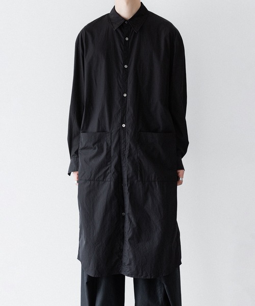 VEIN （ヴェイン）の「140/2 ギザブロード ロングシャツ / 140/2 GIZA BROAD LONG SHIRT（シャツ/ブラウス・メンズ・ホワイト/ブラック・1/3/2）」の2枚目の写真