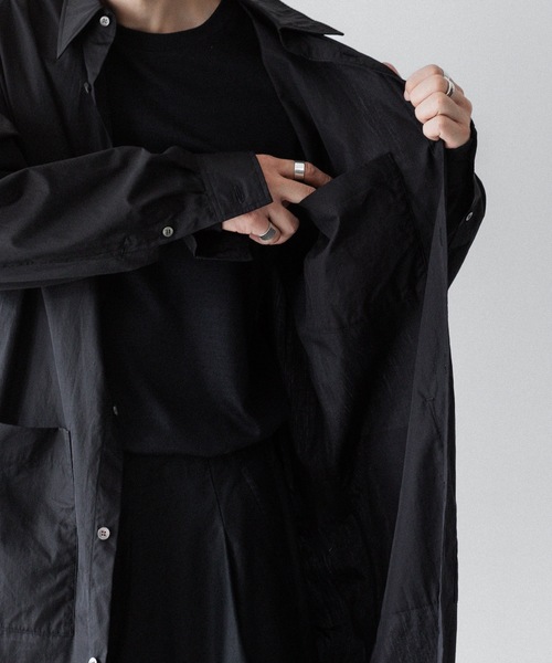 VEIN （ヴェイン）の「140/2 ギザブロード ロングシャツ / 140/2 GIZA BROAD LONG SHIRT（シャツ/ブラウス・メンズ・ホワイト/ブラック・1/3/2）」の11枚目の写真