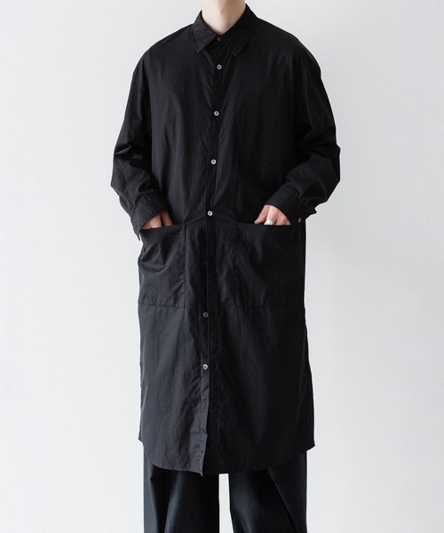 VEIN （ヴェイン）の「140/2 ギザブロード ロングシャツ / 140/2 GIZA BROAD LONG SHIRT（シャツ/ブラウス・メンズ・ホワイト/ブラック・1/3/2）」の3枚目の写真