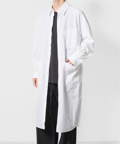 VEIN （ヴェイン）の「140/2 ギザブロード ロングシャツ / 140/2 GIZA BROAD LONG SHIRT（シャツ/ブラウス・メンズ・ホワイト/ブラック・1/3/2）」の17枚目の写真