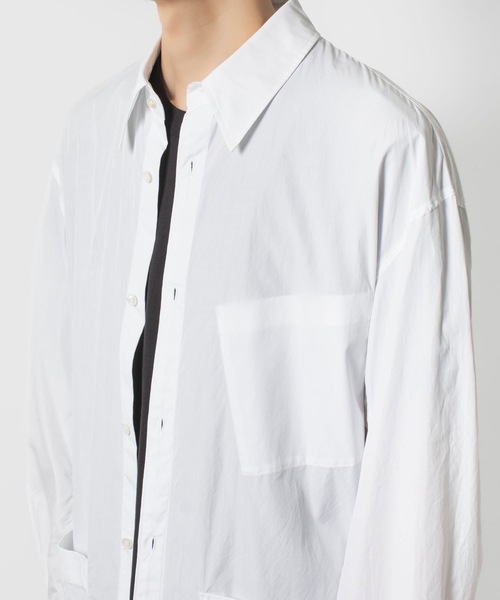 VEIN （ヴェイン）の「140/2 ギザブロード ロングシャツ / 140/2 GIZA BROAD LONG SHIRT（シャツ/ブラウス・メンズ・ホワイト/ブラック・1/3/2）」の21枚目の写真