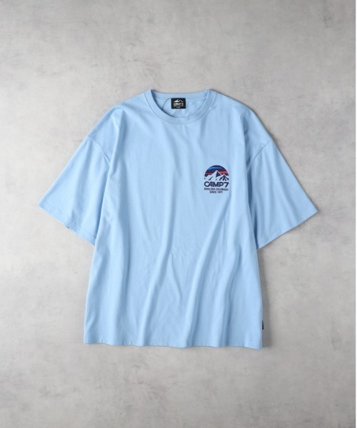 CAMP7（キャンプセブン）の「【店頭で人気】【CAMP7】マウンテンロゴグラフィックＴシャツ（Tシャツ/カットソー・メンズ・サックスブルー/ブラック/ホワイト・XL/L/M）」の6枚目の写真