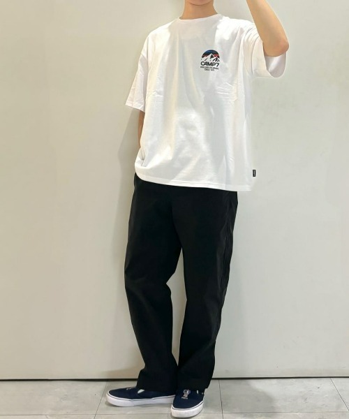 CAMP7（キャンプセブン）の「【店頭で人気】【CAMP7】マウンテンロゴグラフィックＴシャツ（Tシャツ/カットソー・メンズ・サックスブルー/ブラック/ホワイト・XL/L/M）」の16枚目の写真