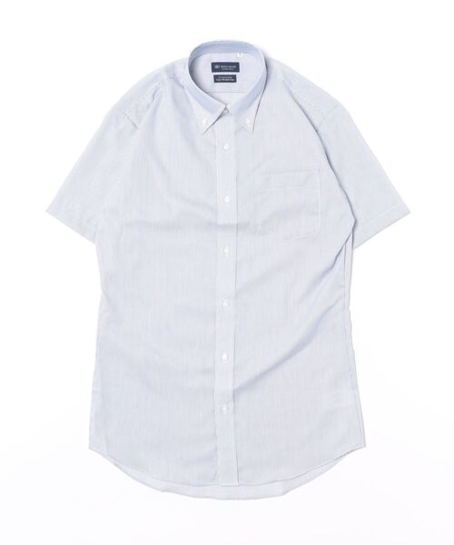 TOKYO SHIRTS(トウキョウシャツ)の「【超形態安定】 形態安定ノンアイロン ボタンダウン 半袖ビジネスワイシャツ(ビジネスシャツ・メンズ・ネイビー・首回り39cm/首回り41cm/首回り42cm/首回り43cm/首回り37cm)」の6枚目の写真