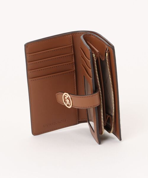 シグネチャー 柄☆【Michael Kors】クォータージップ 長財布 公式アウトレット】JET SET TRAVEL スリー クォーター ジップ