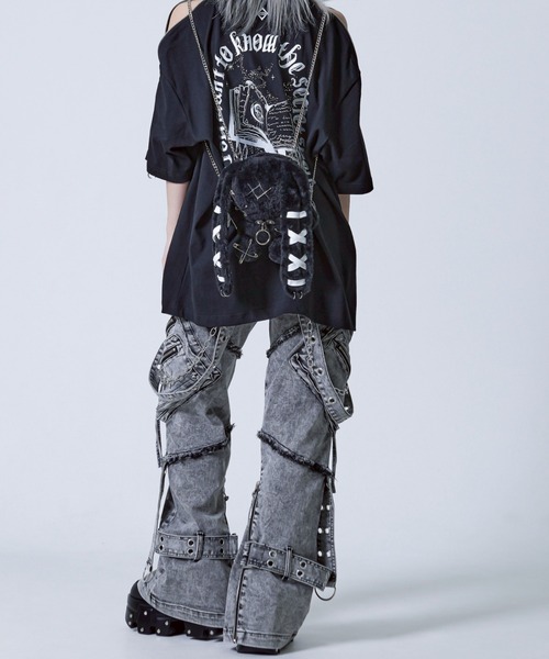 REFLEM（レフレム）の「『REFLEM/レフレム』うさ耳ぬいぐるみバッグ（ショルダーバッグ・レディース・ブラック/ホワイト・FREE）」の15枚目の写真