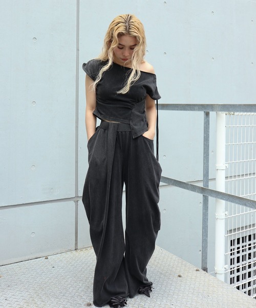 FIG&VIPER(フィグアンドバイパー)の「WashedデザインルーズPT(その他パンツ・レディース・ネイビー/ブラック・FREE)」の19枚目の写真