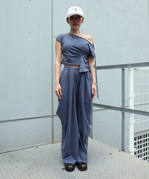 FIG&VIPER(フィグアンドバイパー)の「WashedデザインルーズPT(その他パンツ・レディース・ネイビー/ブラック・FREE)」の12枚目の写真