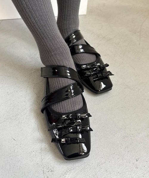 Casselini（キャセリーニ）の「Casselini(キャセリーニ)リボンシューズ（バレエシューズ・レディース・シルバー/レッド/ブラック・23/24/24.5/23.5）」の17枚目の写真