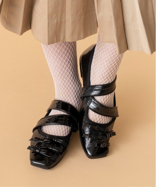 Casselini（キャセリーニ）の「Casselini(キャセリーニ)リボンシューズ（バレエシューズ・レディース・シルバー/レッド/ブラック・23/24/24.5/23.5）」の4枚目の写真