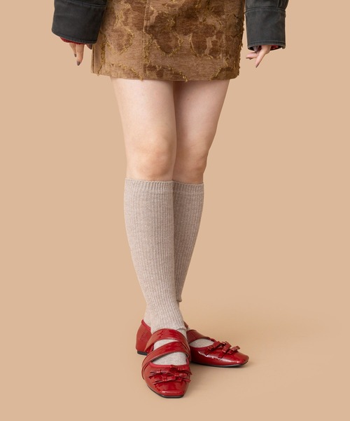 Casselini（キャセリーニ）の「Casselini(キャセリーニ)リボンシューズ（バレエシューズ・レディース・シルバー/レッド/ブラック・23/24/24.5/23.5）」の9枚目の写真