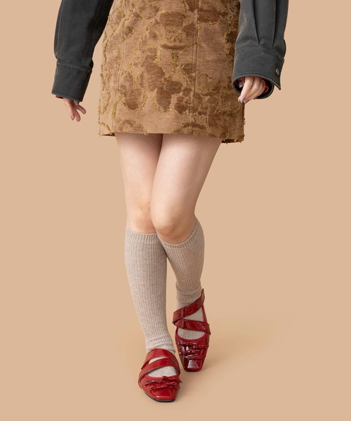 Casselini（キャセリーニ）の「Casselini(キャセリーニ)リボンシューズ（バレエシューズ・レディース・シルバー/レッド/ブラック・23/24/24.5/23.5）」の8枚目の写真