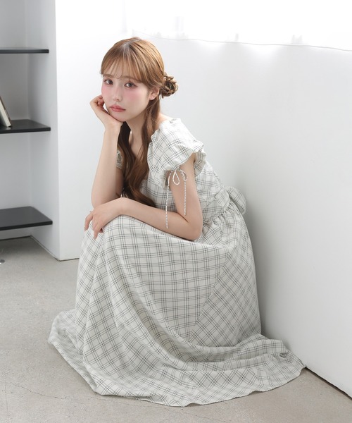 one after another NICE CLAUP（ワンアフターアナザーナイスクラップ）の「マルチウェイ/カシュクールブラウス+キャミワンピセット（ワンピース・レディース・ホワイト系その他/カーキ/ブラウン系その他/ブラック・FREE）」の2枚目の写真