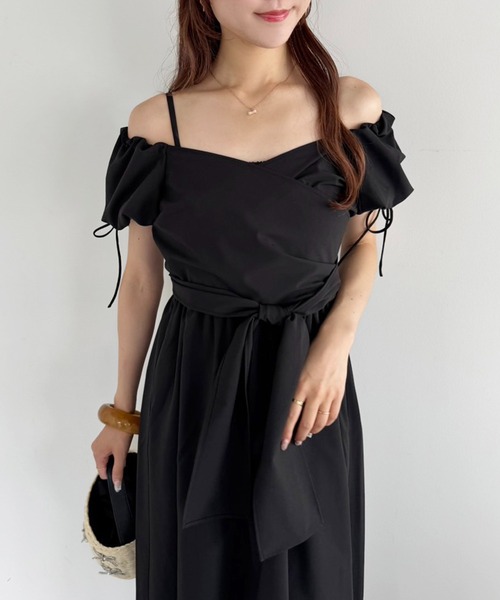 one after another NICE CLAUP（ワンアフターアナザーナイスクラップ）の「マルチウェイ/カシュクールブラウス+キャミワンピセット（ワンピース・レディース・ホワイト系その他/カーキ/ブラウン系その他/ブラック・FREE）」の8枚目の写真