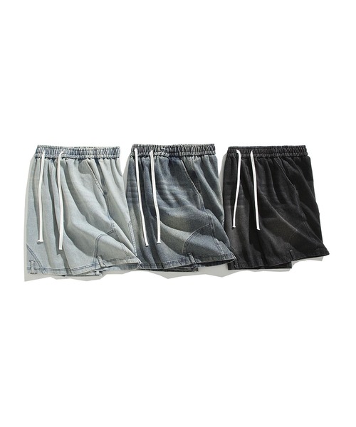 HOOK（フック）の「逆さデザインヴィンテージウォッシュデニムショーツ (SS)（デニムパンツ・メンズ・ブラック/ライトブルー/ブルー・LARGE/MEDIUM/X-LARGE）」の8枚目の写真