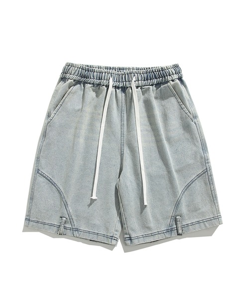 HOOK（フック）の「逆さデザインヴィンテージウォッシュデニムショーツ (SS)（デニムパンツ・メンズ・ブラック/ライトブルー/ブルー・LARGE/MEDIUM/X-LARGE）」の11枚目の写真