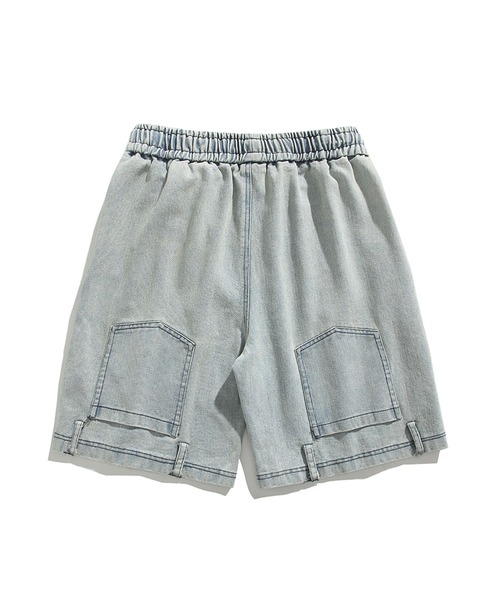 HOOK（フック）の「逆さデザインヴィンテージウォッシュデニムショーツ (SS)（デニムパンツ・メンズ・ブラック/ライトブルー/ブルー・LARGE/MEDIUM/X-LARGE）」の12枚目の写真