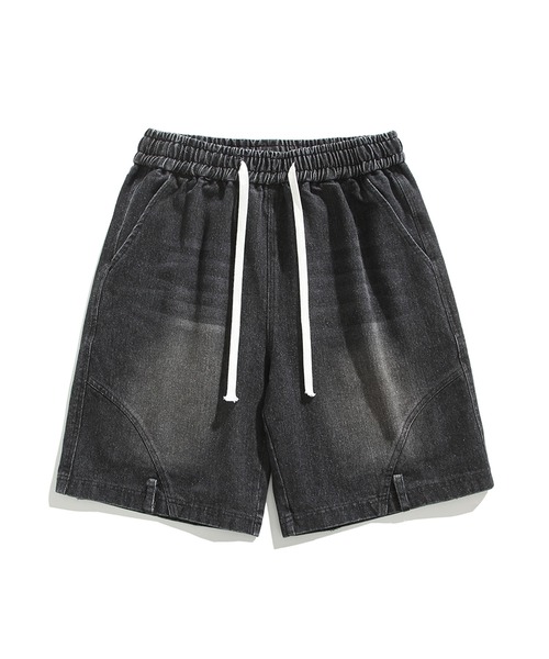 HOOK（フック）の「逆さデザインヴィンテージウォッシュデニムショーツ (SS)（デニムパンツ・メンズ・ブラック/ライトブルー/ブルー・LARGE/MEDIUM/X-LARGE）」の14枚目の写真
