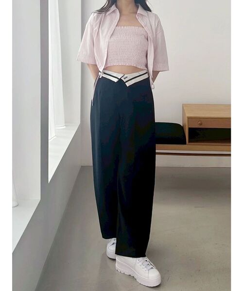 MERCURYDUO（マーキュリーデュオ）の「折返しベルトパンツ（その他パンツ・レディース・ネイビー/グレー・SMALL/MEDIUM）」の6枚目の写真