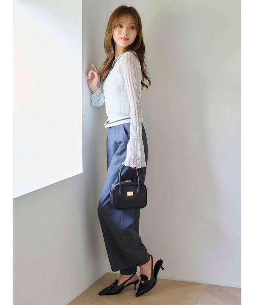 MERCURYDUO（マーキュリーデュオ）の「折返しベルトパンツ（その他パンツ・レディース・ネイビー/グレー・SMALL/MEDIUM）」の3枚目の写真