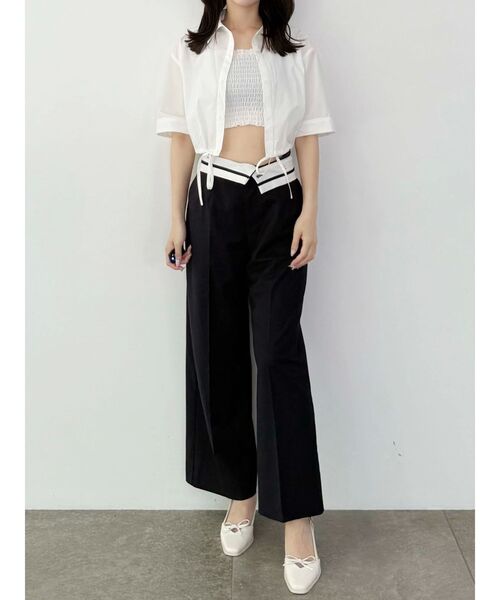 MERCURYDUO（マーキュリーデュオ）の「折返しベルトパンツ（その他パンツ・レディース・ネイビー/グレー・SMALL/MEDIUM）」の9枚目の写真