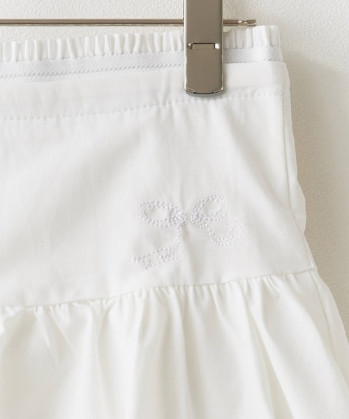ROOPTOKYO（ループトウキョウ）の「Gathered mini skirt with embroidery design / リボン刺繍デザイン ギャザーミニスカート（スカート・レディース・ブラック/ホワイト/グレー/カーキ・FREE）」の10枚目の写真