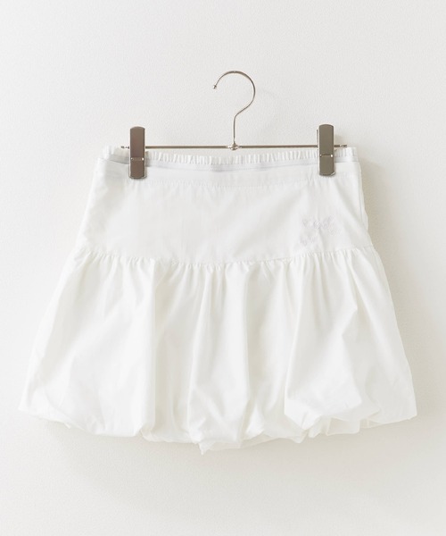 ROOPTOKYO（ループトウキョウ）の「Gathered mini skirt with embroidery design / リボン刺繍デザイン ギャザーミニスカート（スカート・レディース・ブラック/ホワイト/グレー/カーキ・FREE）」の13枚目の写真