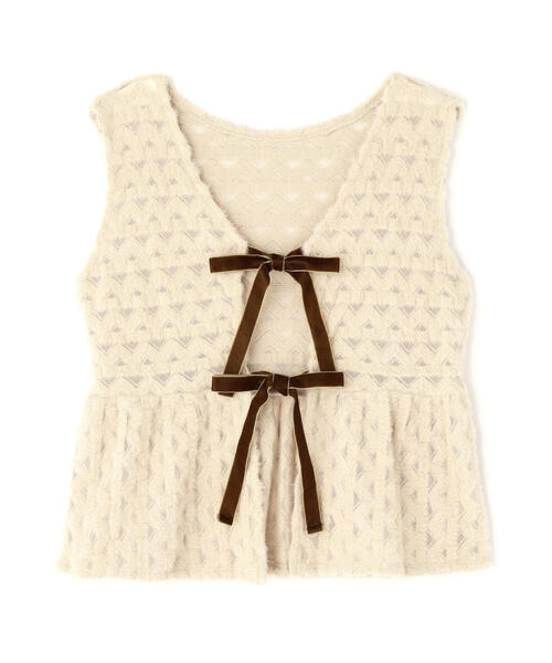 NATURAL BEAUTY BASIC（ナチュラルビューティーベーシック）の「◇フェザーレースジレ（シャツ/ブラウス・レディース・ブラウン系その他/ベージュ系その他・FREE）」の5枚目の写真