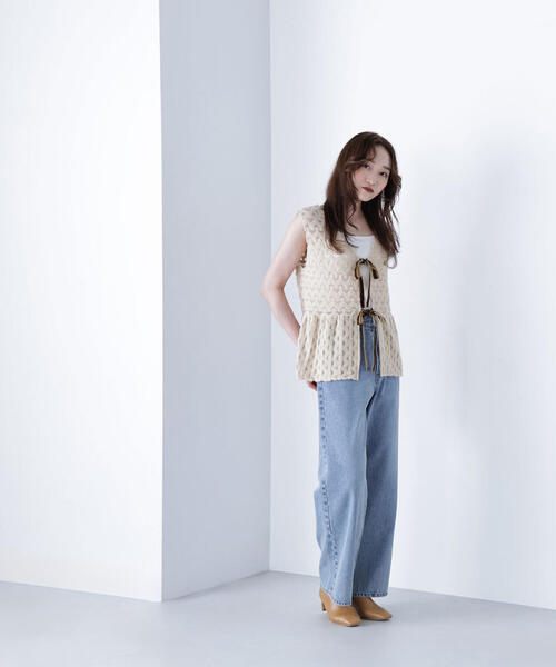 NATURAL BEAUTY BASIC（ナチュラルビューティーベーシック）の「◇フェザーレースジレ（シャツ/ブラウス・レディース・ブラウン系その他/ベージュ系その他・FREE）」の12枚目の写真