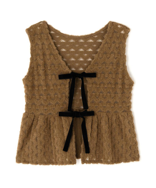 NATURAL BEAUTY BASIC（ナチュラルビューティーベーシック）の「◇フェザーレースジレ（シャツ/ブラウス・レディース・ブラウン系その他/ベージュ系その他・FREE）」の14枚目の写真