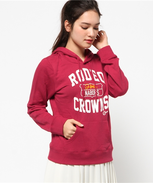 RODEO CROWNS WIDE BOWL(ロデオクラウンズワイドボウル)の「RCS カレッジ ロゴ スウェット パーカー(パーカー・レディース・ブラック/トップグレー/ボルドー・SMALL/MEDIUM)」の3枚目の写真