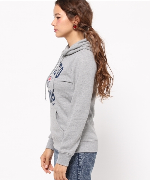 RODEO CROWNS WIDE BOWL(ロデオクラウンズワイドボウル)の「RCS カレッジ ロゴ スウェット パーカー(パーカー・レディース・ブラック/トップグレー/ボルドー・SMALL/MEDIUM)」の11枚目の写真