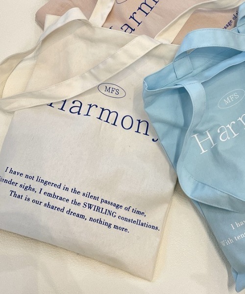 mebole(メボレ)の「Harmony Casual Tote Bag(トートバッグ・レディース・アイボリー/グリーン/ブルー/パープル・FREE)」の5枚目の写真
