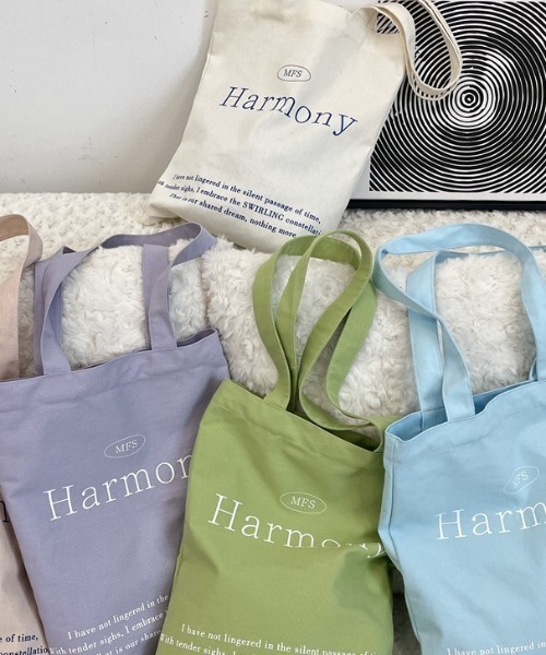mebole(メボレ)の「Harmony Casual Tote Bag(トートバッグ・レディース・アイボリー/グリーン/ブルー/パープル・FREE)」の14枚目の写真