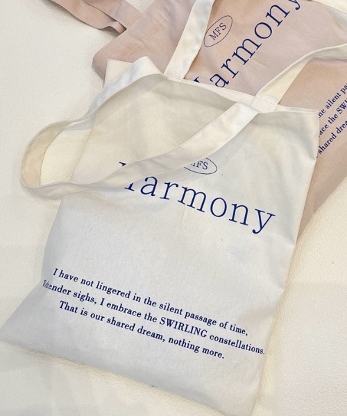 mebole(メボレ)の「Harmony Casual Tote Bag(トートバッグ・レディース・アイボリー/グリーン/ブルー/パープル・FREE)」の6枚目の写真