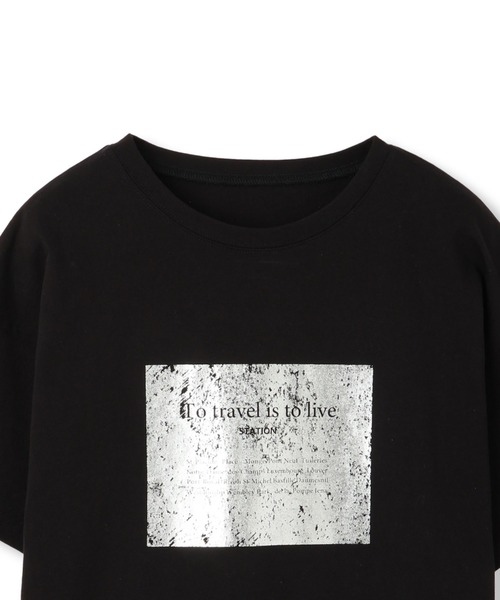 MAYSON GREY（メイソングレイ）の「【WEB限定】スクエア箔オーバーサイズTシャツ≪手洗い可能≫（Tシャツ/カットソー・レディース・オフホワイト/ブラック/チャコールグレー・M）」の22枚目の写真