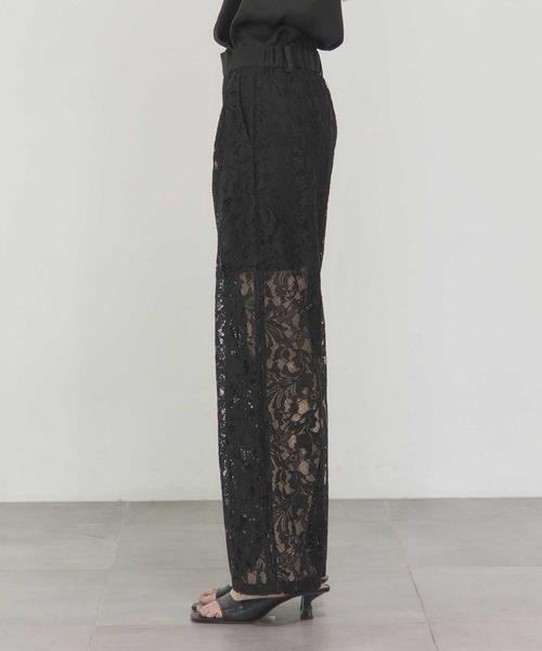 THE PERMANENT EYE(ザパーマネントアイ)の「【THE TOKYO/ザトウキョウ】2 piece Lace Pants/レースフレアパンツ/SET UP(セットアップ)(その他パンツ・レディース・ネイビー/ホワイト/ブラック・36/38)」の6枚目の写真