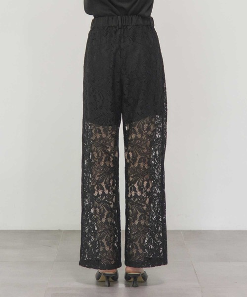 THE PERMANENT EYE(ザパーマネントアイ)の「【THE TOKYO/ザトウキョウ】2 piece Lace Pants/レースフレアパンツ/SET UP(セットアップ)(その他パンツ・レディース・ネイビー/ホワイト/ブラック・36/38)」の7枚目の写真